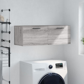 Wall Cabinet Grey sonoma Engineered wood 39.4 in Wall C...