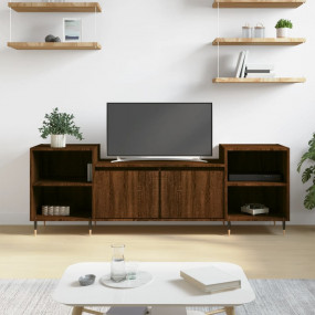 TV Cabinet Brown Oak Engineered wood Medium TV Cabinet