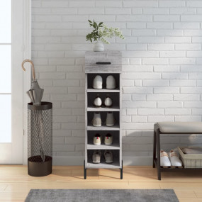 Shoe Cabinet Grey Sonoma Engineered wood, iron, zinc al...