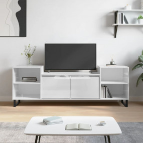 TV Cabinet High gloss white Engineered wood, Metal