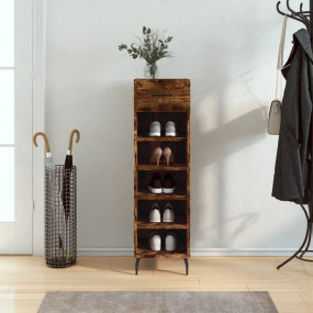 Shoe Cabinet Smoked oak Engineered wood, iron, aluminum...