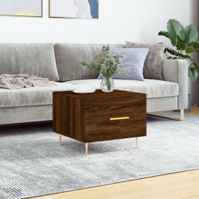 Coffee Table Brown Oak Engineered wood, iron 19.7 x 19....