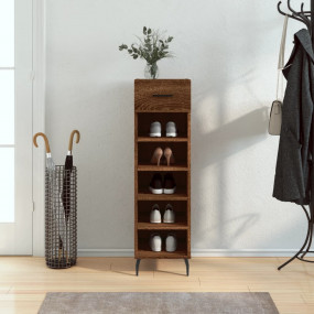 Shoe Cabinet Brown Oak Engineered wood, iron, aluminum ...