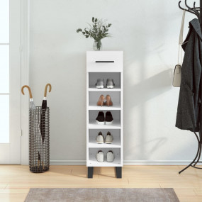 Shoe Cabinet White Engineered wood, iron 41.3 in height