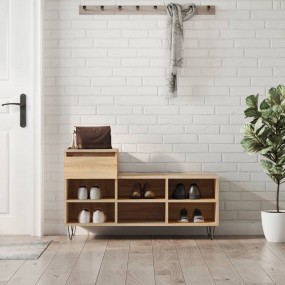 Shoe Cabinet Sonoma oak Engineered wood, metal Medium