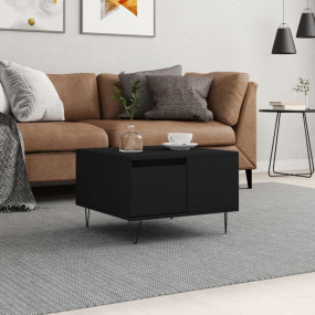 Coffee Table Black Engineered Wood Medium Coffee Table ...