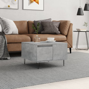 Coffee Table Concrete Grey Engineered Wood, Metal Mediu...