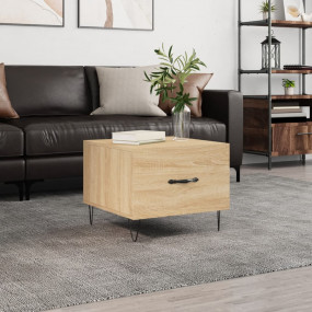 Coffee Table Sonoma Oak Engineered wood, Iron 19.7x19.7...