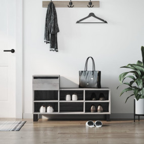 Shoe Cabinet Grey Sonoma Engineered Wood Medium Shoe Ca...