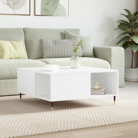 Coffee Table White Engineered wood and metal Medium Cof...