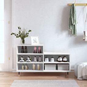 Shoe Cabinet White Engineered wood, metal Medium Shoe C...