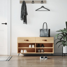 Shoe Bench Sonoma Oak Engineered Wood 40.2x13.8x21.7 in