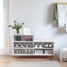 Shoe Cabinet High gloss white Engineered wood 40 x 14 x...