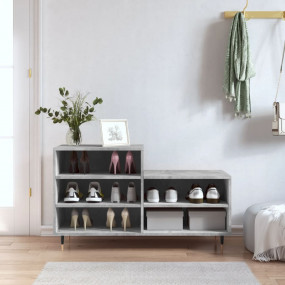 Shoe Cabinet Concrete Grey Engineered wood, metal Mediu...