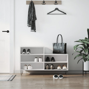 Shoe Cabinet White Engineered wood, metal Medium Shoe C...