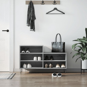 Shoe Cabinet Grey Sonoma Engineered wood, metal Medium