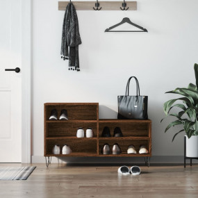 Shoe Cabinet Brown oak Engineered wood, metal Medium Sh...