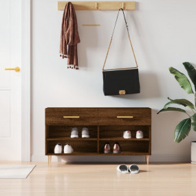 Shoe Bench Brown Oak Engineered wood