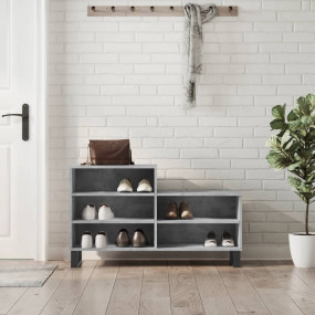 Shoe Cabinet Concrete Grey Engineered wood and metal