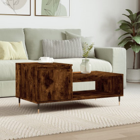 Coffee Table Smoked Oak Engineered wood, Metal