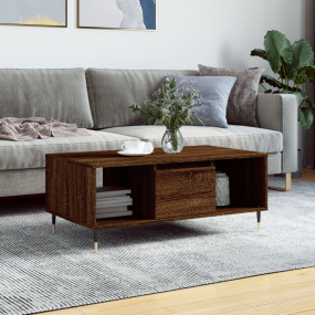 Coffee Table Brown Oak Engineered wood, Metal Standard ...