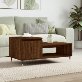 Coffee Table Brown Oak Engineered Wood Medium Coffee Ta...