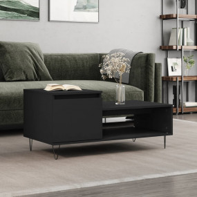 Coffee Table Black Engineered wood, metal Medium Modern