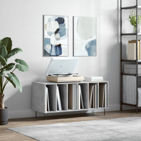 Record Cabinet Concrete Grey Engineered wood, iron