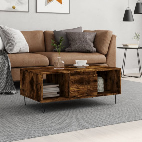 Coffee Table Smoked Oak Engineered wood, metal