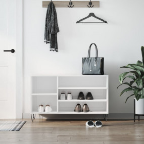 Shoe Cabinet High gloss white Engineered wood Medium Sh...