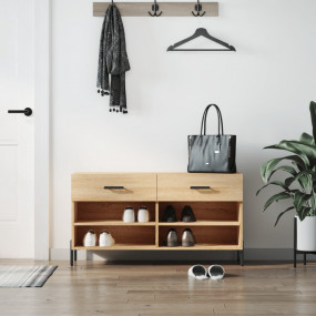 Shoe Bench Sonoma oak Engineered wood Medium Shoe Bench