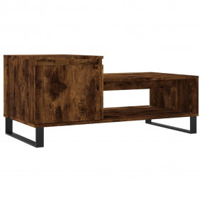 Coffee Table Smoked Oak Engineered Wood, Metal 39.4x19....