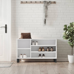 Shoe Cabinet White Engineered wood, metal Medium Shoe C...