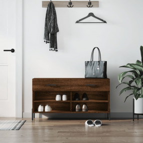 Shoe Bench Brown Oak Engineered wood 40.2 x 13.8 x 21.7...