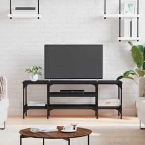 TV Cabinet Black Engineered wood, iron Large TV Cabinet