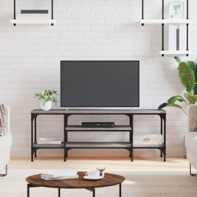 TV Cabinet Grey Sonoma Engineered wood, Iron Large TV C...