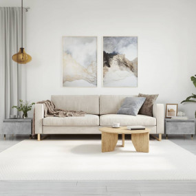 Coffee Table Set of 2 Concrete Grey Engineered wood, Me...