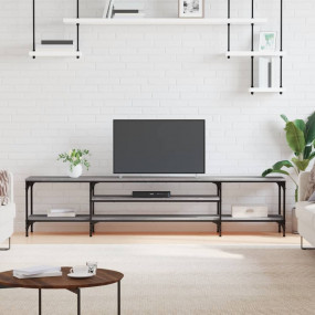 TV Cabinet Grey Sonoma Engineered wood, Iron XL Adjusta...