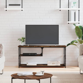 TV Cabinet Smoked Oak Engineered Wood, Steel