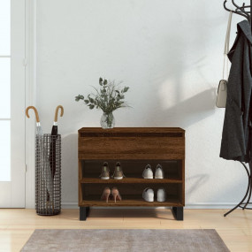 Shoe Cabinet Brown Oak Engineered wood, metal Medium Sh...