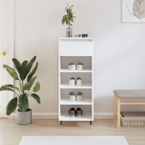 Shoe Cabinet White Engineered wood, metal Medium Shoe C...