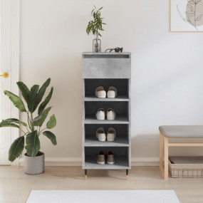 Shoe Cabinet Concrete Grey Engineered wood, metal 41.3 ...