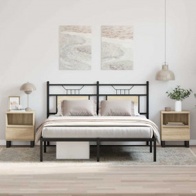 Bedside Cabinet Set of 2 Sonoma oak Engineered wood Com...