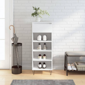 Shoe Cabinet High gloss white Engineered wood, metal Me...