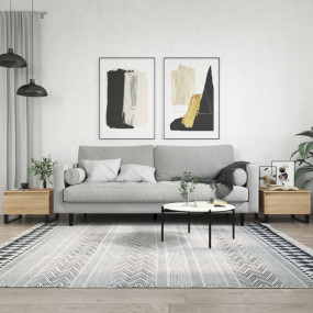 Coffee Table Set of 2 Sonoma oak Engineered wood, metal...