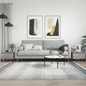 Coffee Table Set of 2 Gray Sonoma Engineered Wood