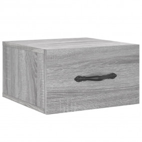 Wall-mounted Bedside Cabinet Grey Sonoma Engineered Woo...