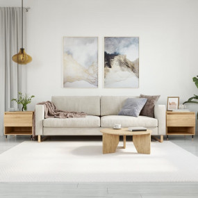 Coffee Table Set of 2 Sonoma Oak Engineered wood, metal...