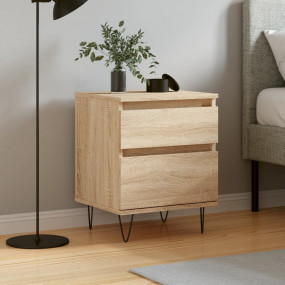Nightstand Sonoma oak Engineered wood, Metal Medium Nig...
