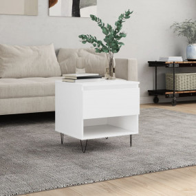 Coffee Table White Engineered wood, Metal Medium Coffee...